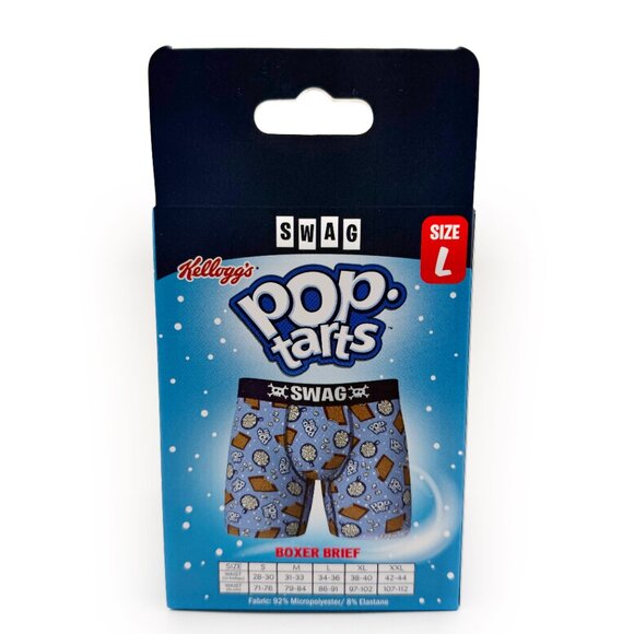 Pop-Tarts Marshmallow Hot Chocolate Boxer Briefs Mens Size Large Underwear Blue - Picture 5 of 7